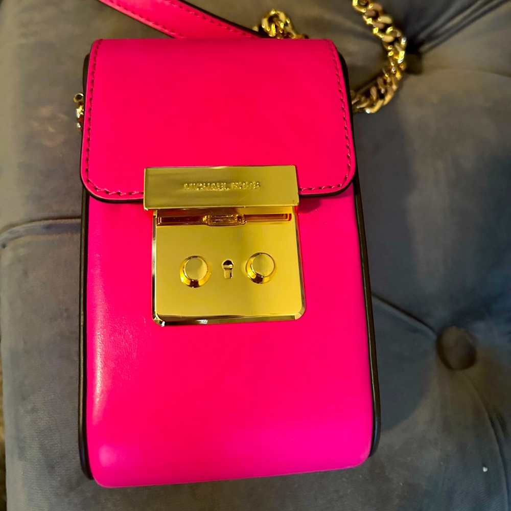 Hot Pink Michael Kors Phone Crossbody